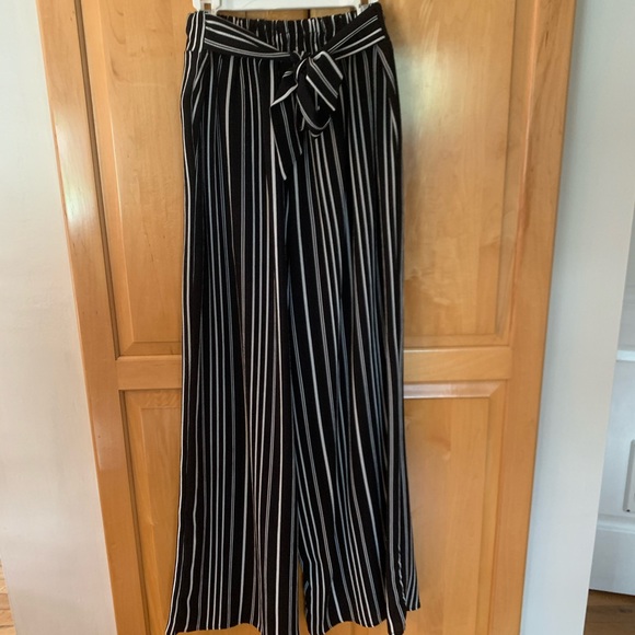 Pants - Striped Flowy Pants